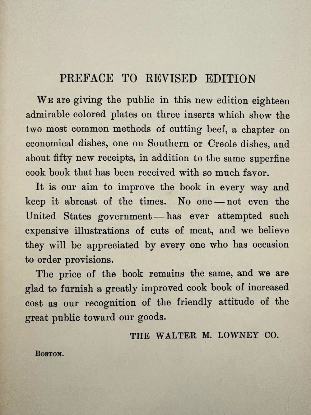 Vintage Lowneys Cook Book Hardcover circa 1912 in wonderful condition!